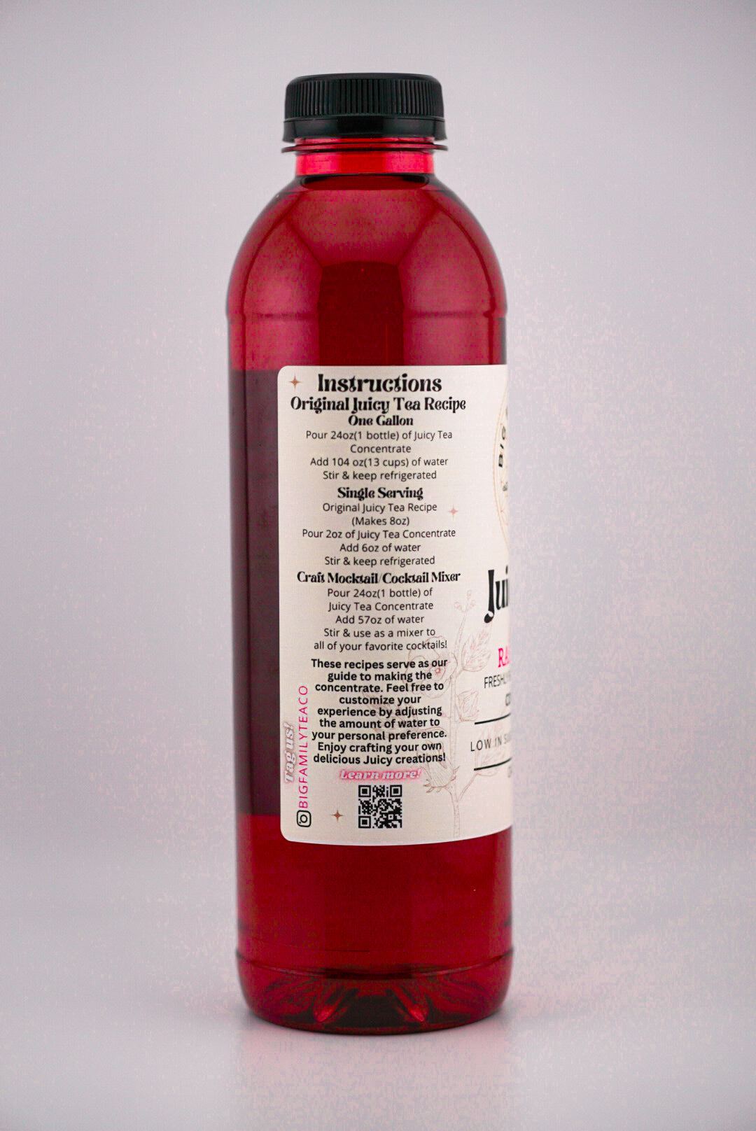 APPLE RASPBERRY JUICY TEA CONCENTRATE