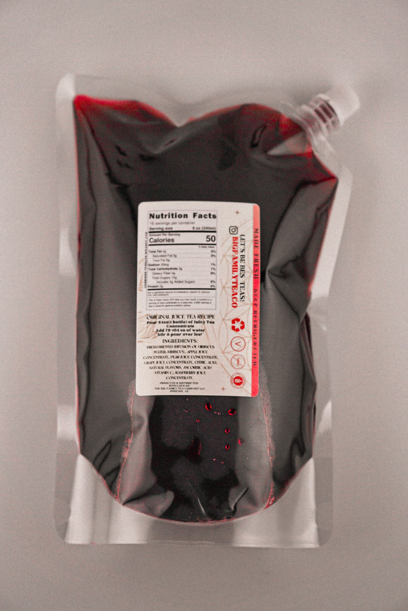 FROZEN APPLE RASPBERRY JUICY TEA CONCENTRATE