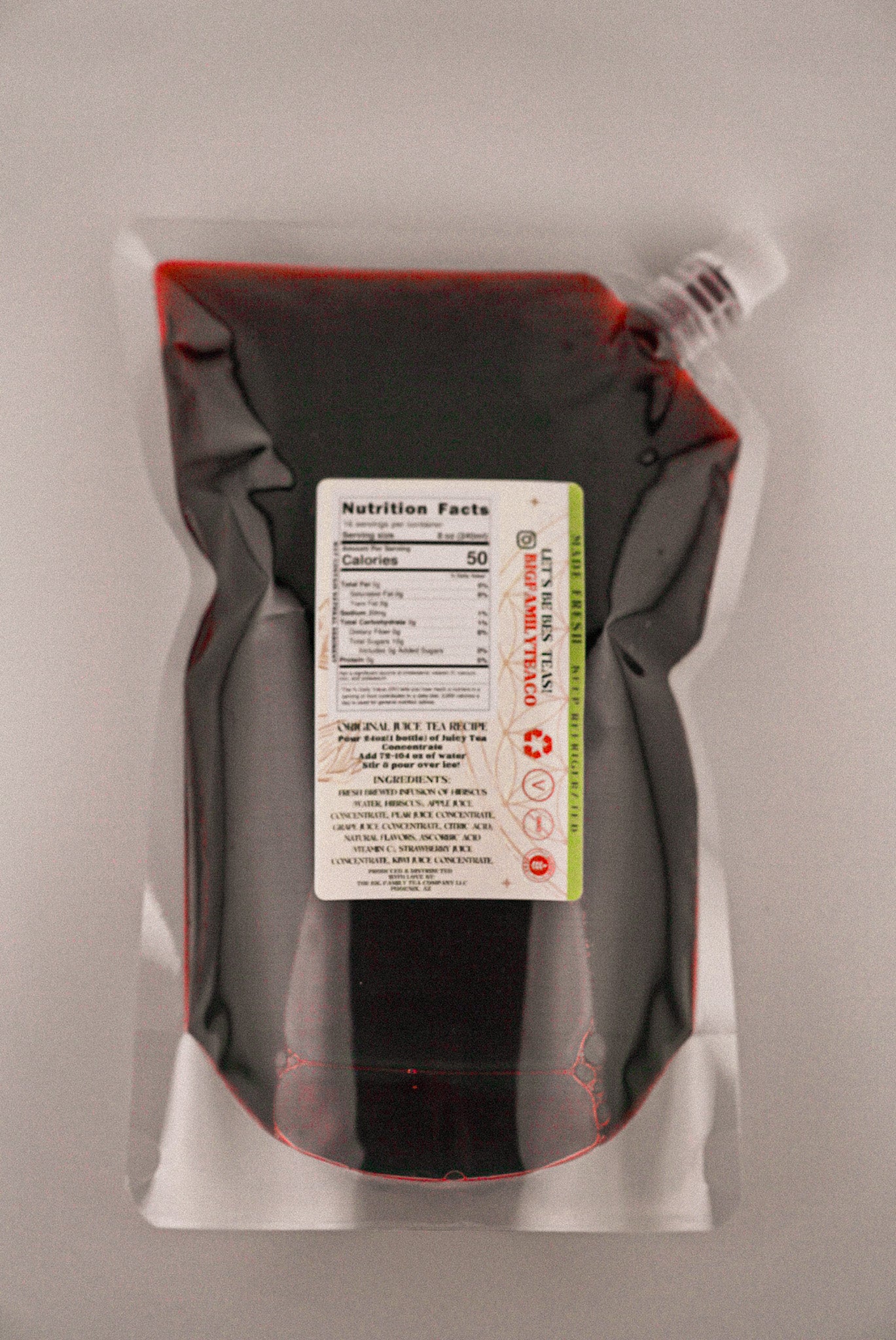 FROZEN KIWI STRAWBERRY JUICY TEA CONCENTRATE